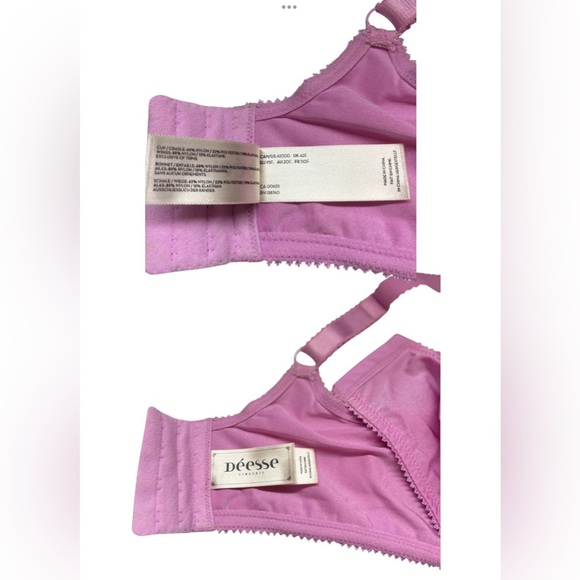 Penningtons, Plus Size Déesse Pink Lace Bra & Panty Set - 42DDD / 2X 🫦 - Picture 7 of 9